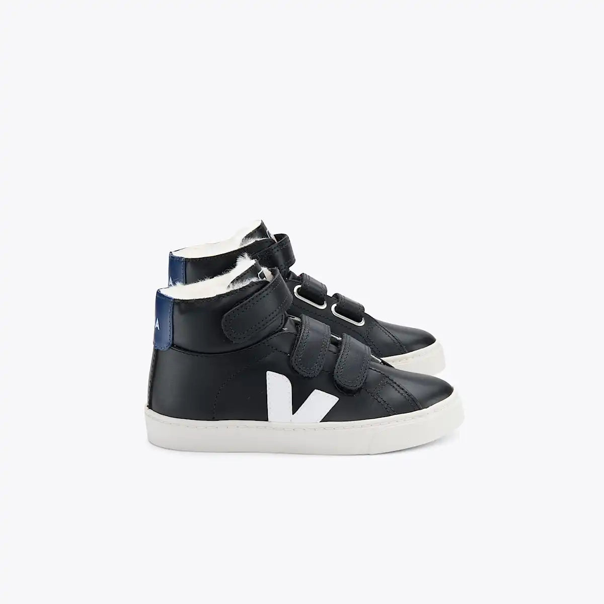 ESPLAR MID FURED LEATHER BLACK WHITE