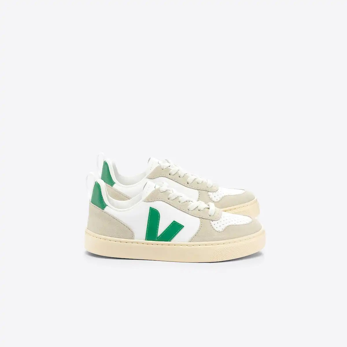 V-10 LEATHER WHITE EMERAUDE ALMOND