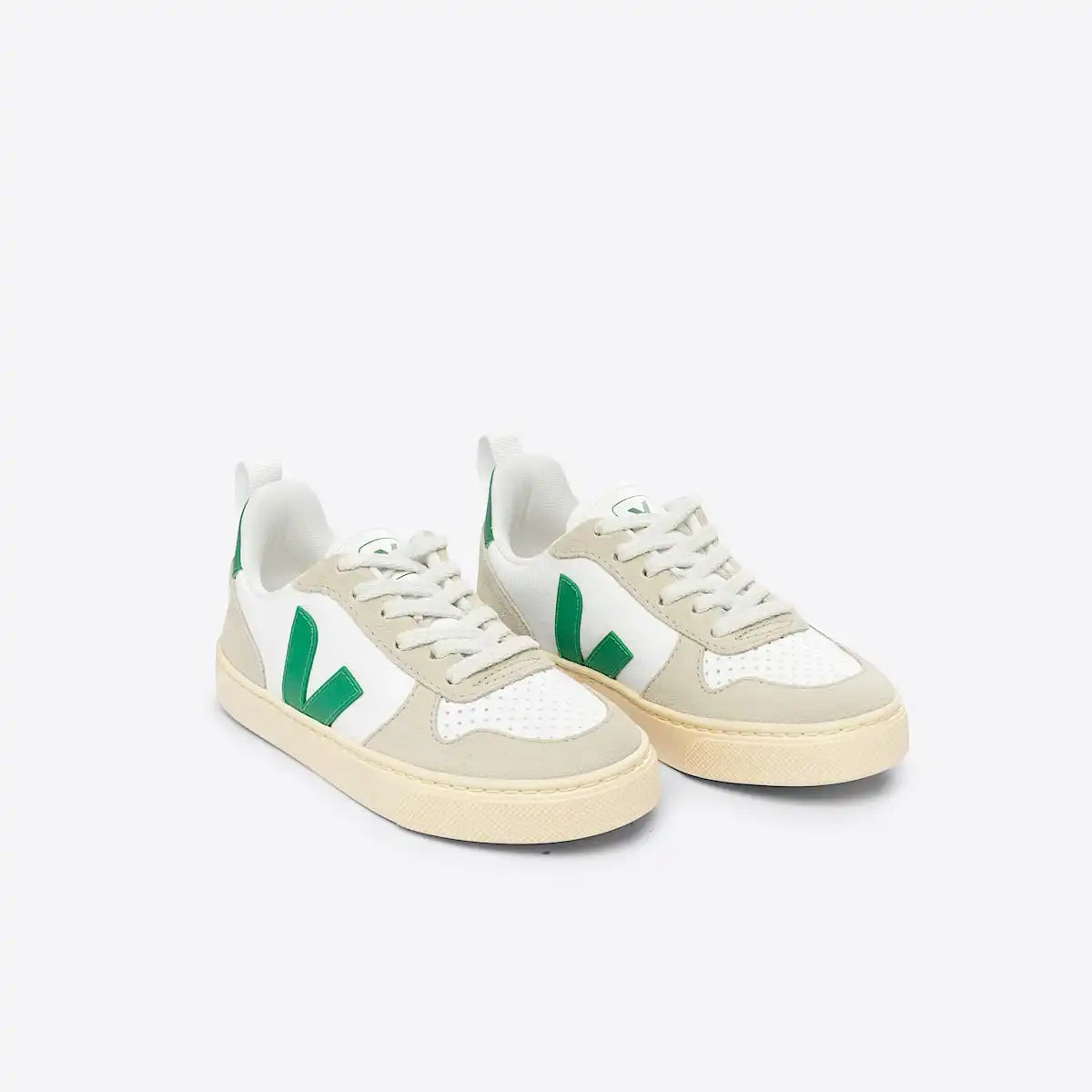 V-10 LEATHER WHITE EMERAUDE ALMOND