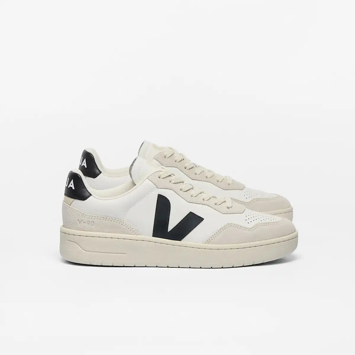 V-90 LEATHER WHITE BLACK