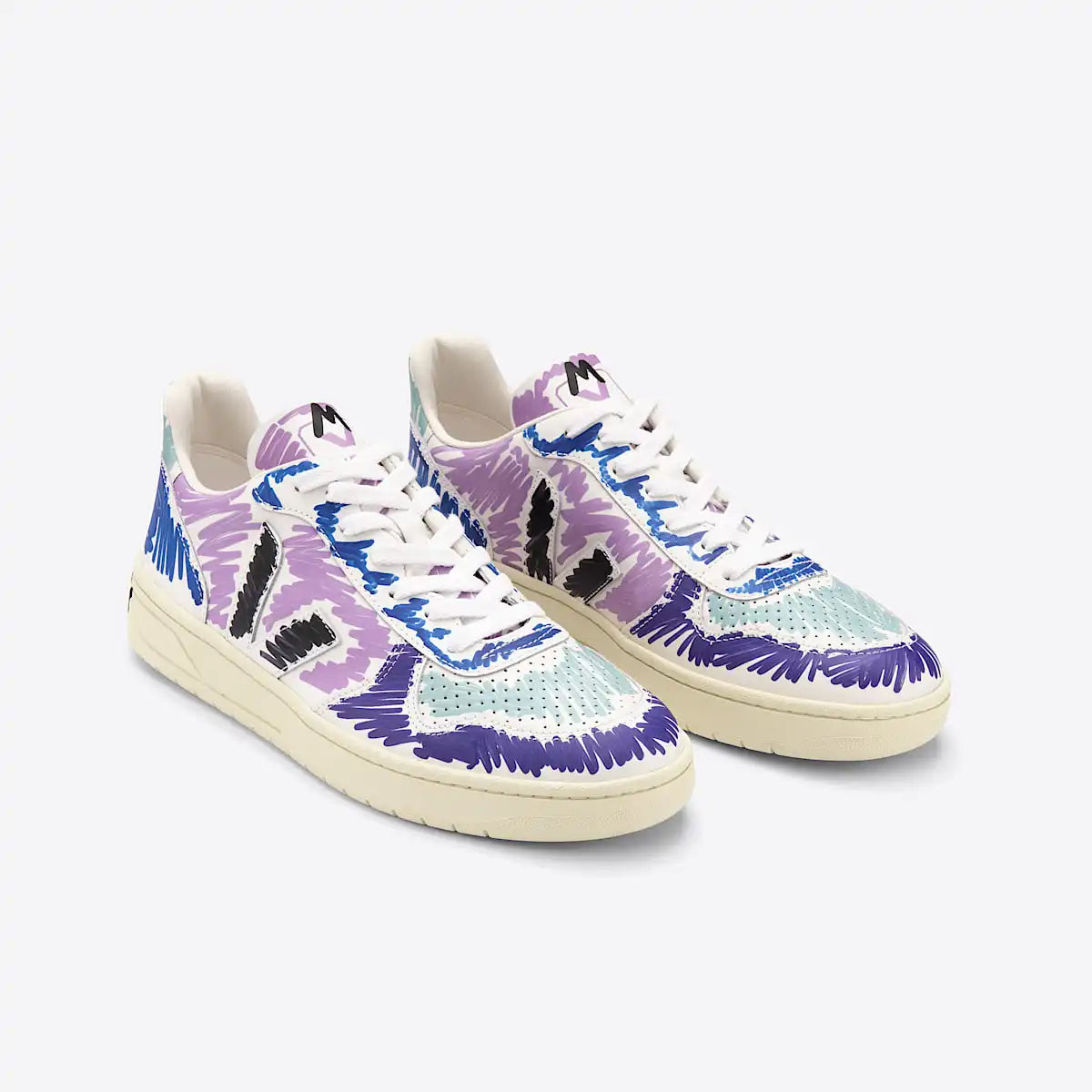 V-10 LEATHER VEJA X MARNI ORCHID BLACK