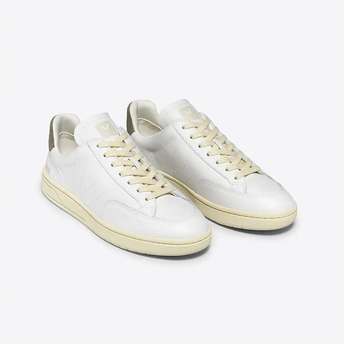 V-12 STITCH LEATHER WHITE KAKI